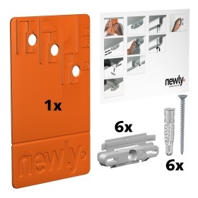 Pack of 6 Click & connect for mini click (ADDITIONAL) - hanging picture rails newly ARTI TEQ 2 - Cimaise Tableau