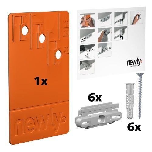 Pack of 6 Click & connect for mini click (ADDITIONAL) - hanging picture rails newly ARTI TEQ 2 - Cimaise Tableau 