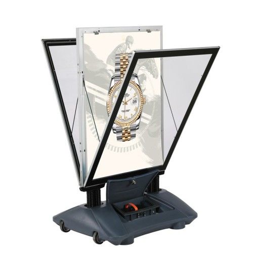 Stop trottoir Wind Pro A1, con illuminazione a LED e base galleggiante. M&T DISPLAYS 2 - Cimaise Tableau 