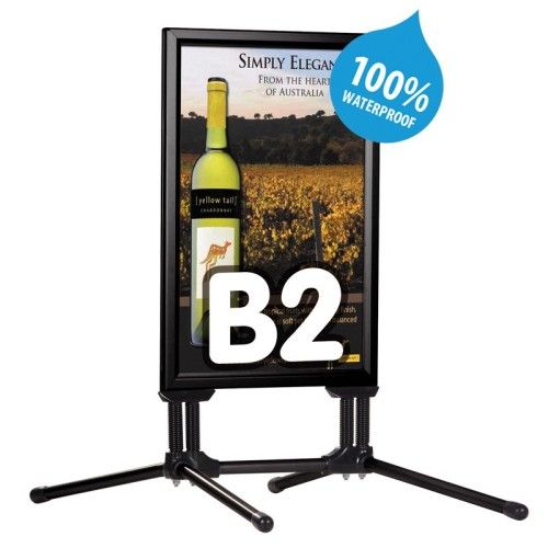 Stop trottoir Swing Pro nero o alluminio modello H M&T DISPLAYS 2 - Cimaise Tableau 