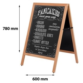 Chevalet de trottoir Wooden A-board M&T DISPLAYS 2 - Cimaise Tableau