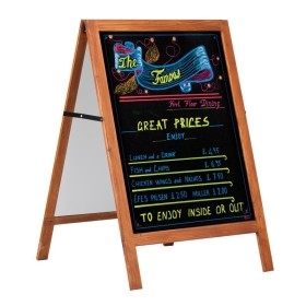 Chevalet Trottoir en bois, double face M&T DISPLAYS 2 - Cimaise Tableau