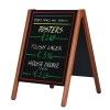 Chevalet Planche de craie en bois, pliable, double face M&T DISPLAYS 2 - Cimaise Tableau 