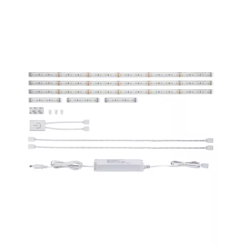 MaxLED 500 LED Streifen-Basisset für die Küche, 3 x 1,8 m beschichtet, 3 x 3,1 W / 3 x 0,6 W, 172 lm/ m , 2700 K, 20 VA