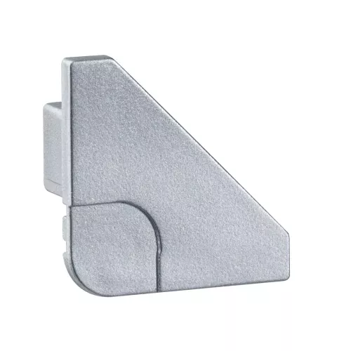 Delta LED Strip Profile Connector End Cap – Pack of 2 Matte Aluminum
