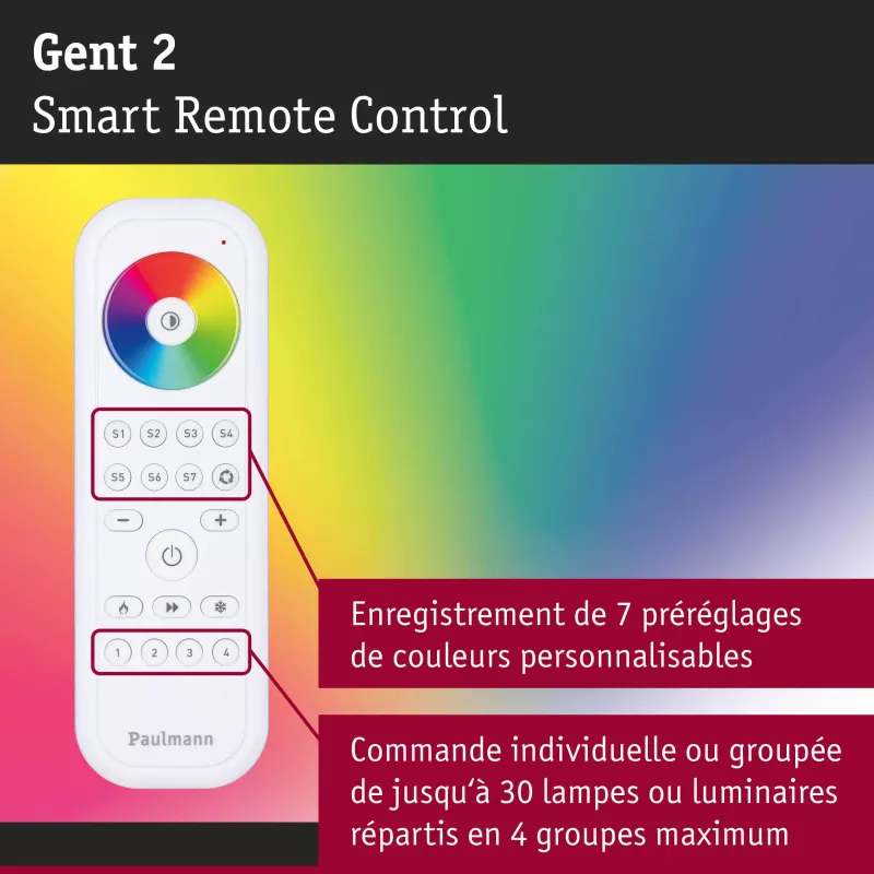 Télécommande Smart Home Zigbee 3.0 PAULMANN 7 - Cimaise Tableau 