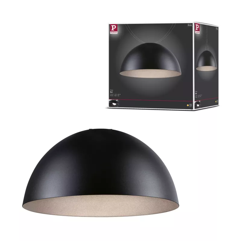 ULine - Lámpara colgante LED tipo cuenco Paulmann de 300 mm y 12 W, color negro
