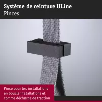 ULine - Kit de accesorios para clips de correa (2 unidades, color negro) - Paulmann - système d'accrochage et décoration - détail 5