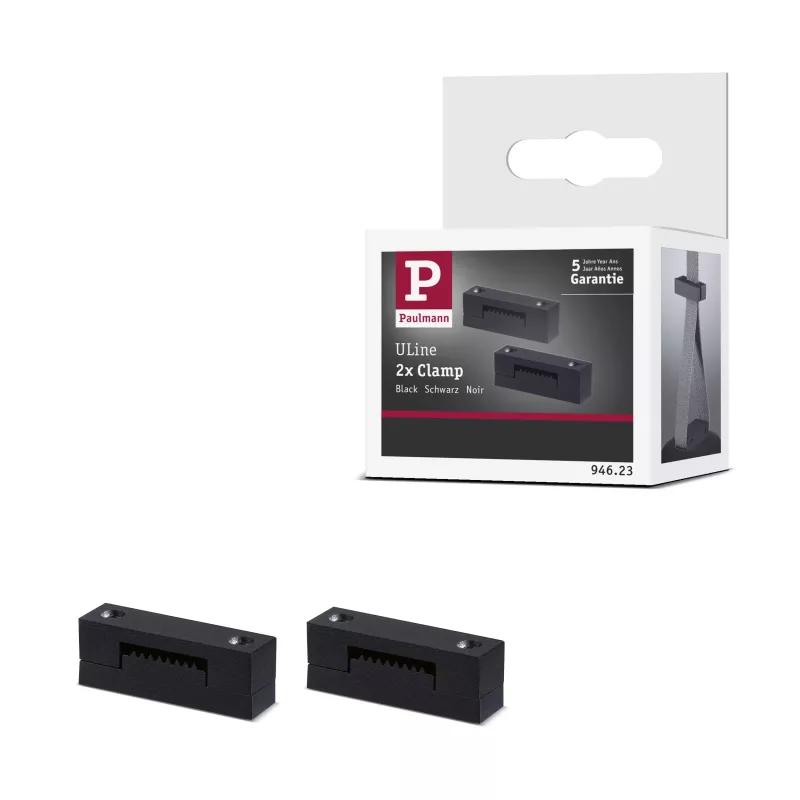 ULine - Kit de accesorios para clips de correa (2 unidades, color negro) - Paulmann