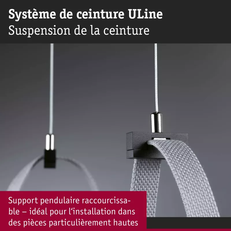 ULine – Zubehör Aufhängungsgurt 45x21mm Schwarz – Paulmann