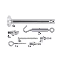 Kit de montage de système câbles Support + renvoi d'angle Kit de 4 Chrome - Paulmann - système d'accrochage et décoration - détail 1