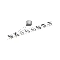 Système sur câbles Cardan Kit de base GU5,3 max. 8x10W gradable 230/12V Chrome mat Chrome - Paulmann - système d'accrochage et décoration - détail 2