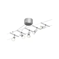 Système sur câbles Spice SaltLED Kit de base GU5,3 max. 5x10W gradable 230/12V Chrome mat - Paulmann - système d'accrochage et décoration - détail 2