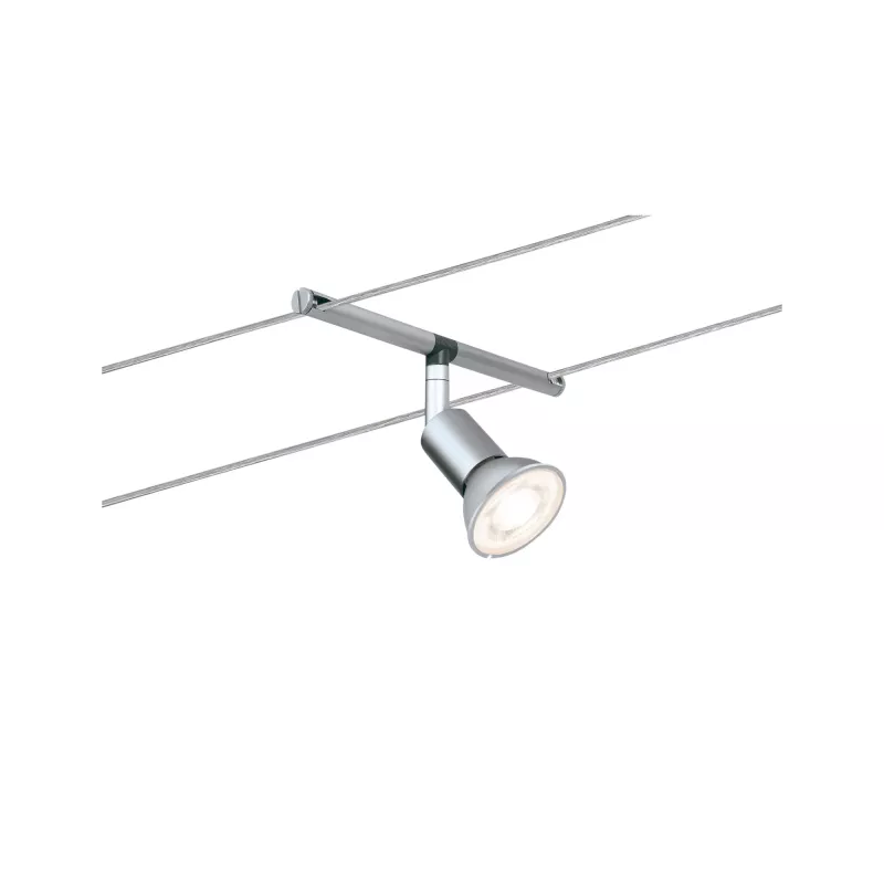 Spice SaltLED Cable System Basic Kit GU5.3 max. 5x10W dimmable 230/12V Matte Chrome - Paulmann PAULMANN 3 - Cimaise Tableau 