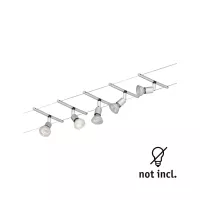 Spice SaltLED Cable System Basic Kit GU5.3 max. 5x10W dimmable 230/12V Matte Chrome - Paulmann - système d'accrochage et décoration - détail 4