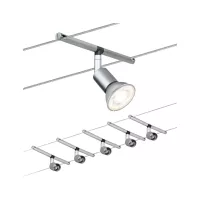 Spice SaltLED Kabelsystem Basisset GU5.3 max. 5x10W dimmbar 230/12V Mattchrom - Paulmann - système d'accrochage et décoration - détail 7