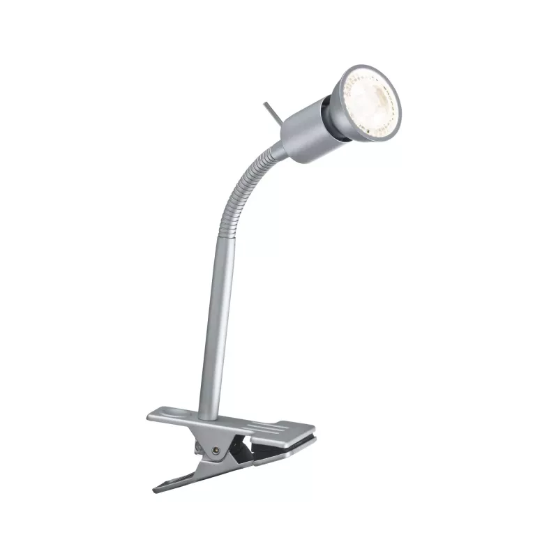Finja clip-on spotlight, matte chrome, 230V GU10 - Paulmann