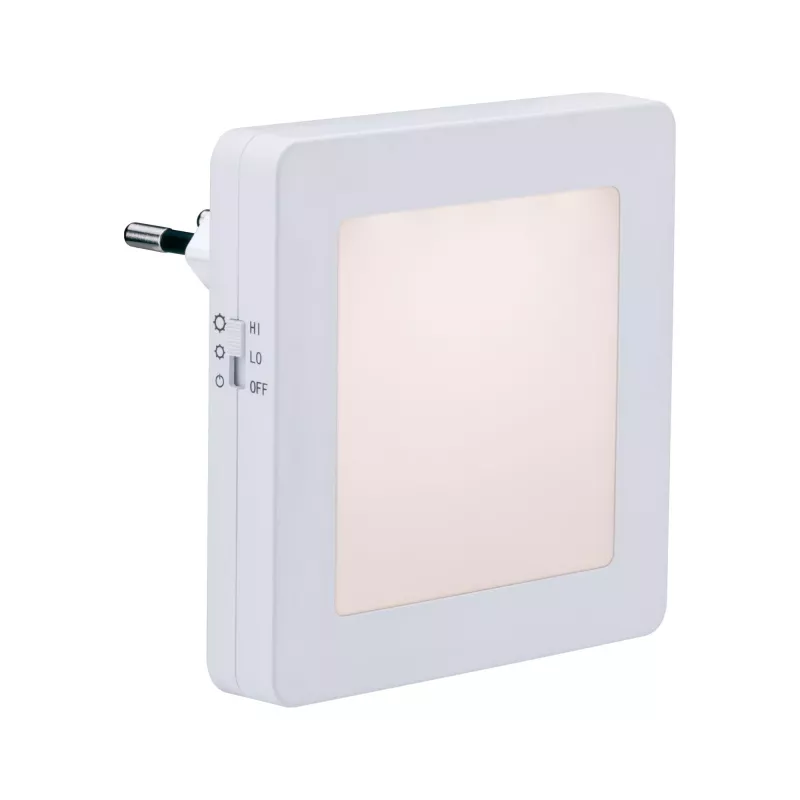 Lámpara de noche Esby con sensor cuadrado crepuscular 3000K 0,7lm - Paulmann - système d'accrochage et décoration