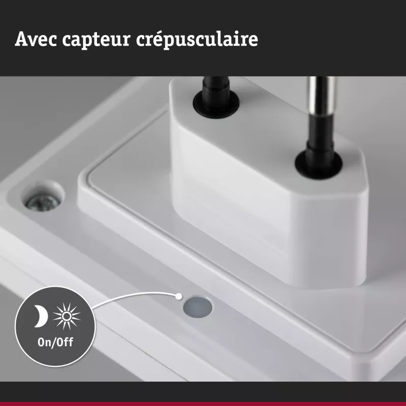 Veilleuse Esby avec capteur crépusculaire carré 3000K 0,7lm - Paulmann