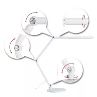 LED Schreibtischlampe mit 3-stufiger Dimmfunktion, FlexBar, weißem Schalter, 700 lm, 9,5 W – Paulmann - système d'accrochage et décoration - détail 6