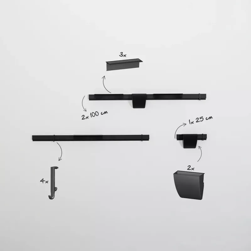 Info Rail Variation Set – set de présentation modulable - système d'accrochage et décoration
