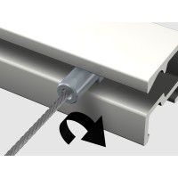 Twister-Stahldrähte - 2 mm (EINFÜHRUNG VON UNTEN) - Bilderaufhängeschienen artiteq ARTI TEQ 4 - Cimaise Tableau 
