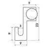 Gancho de tornillo ligero Artiteq de 4 kg para riel de cuadros ARTI TEQ 6 - Cimaise Tableau 