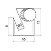 Crochet rond 5 kg + vis laiton - suspention cimaises tableaux artiteq ARTI TEQ 4 - Cimaise Tableau 