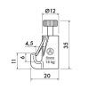 Artiteq 15 kg Self-Locking Safety Hook for Picture Rail ARTI TEQ 2 - Cimaise Tableau 