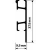 Riel de clic pro para cuadros, capacidad de 50 kg (fijaciones incluidas) ARTI TEQ 4 - Cimaise Tableau 
