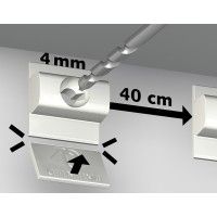 Cimaise click rail pro 50 kg + Clips - accrochage cimaise tableau artiteq ARTI TEQ 5 - Cimaise Tableau