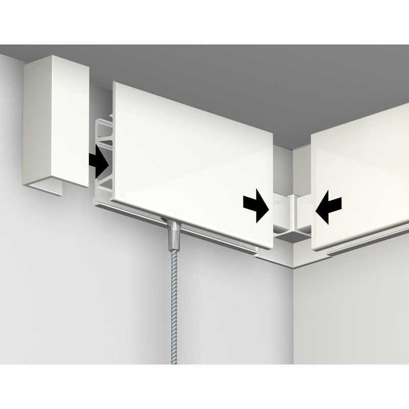 Click rail pro 50 kg + Clips - artiteq para colgar cuadros ARTI TEQ 8 - Cimaise Tableau 