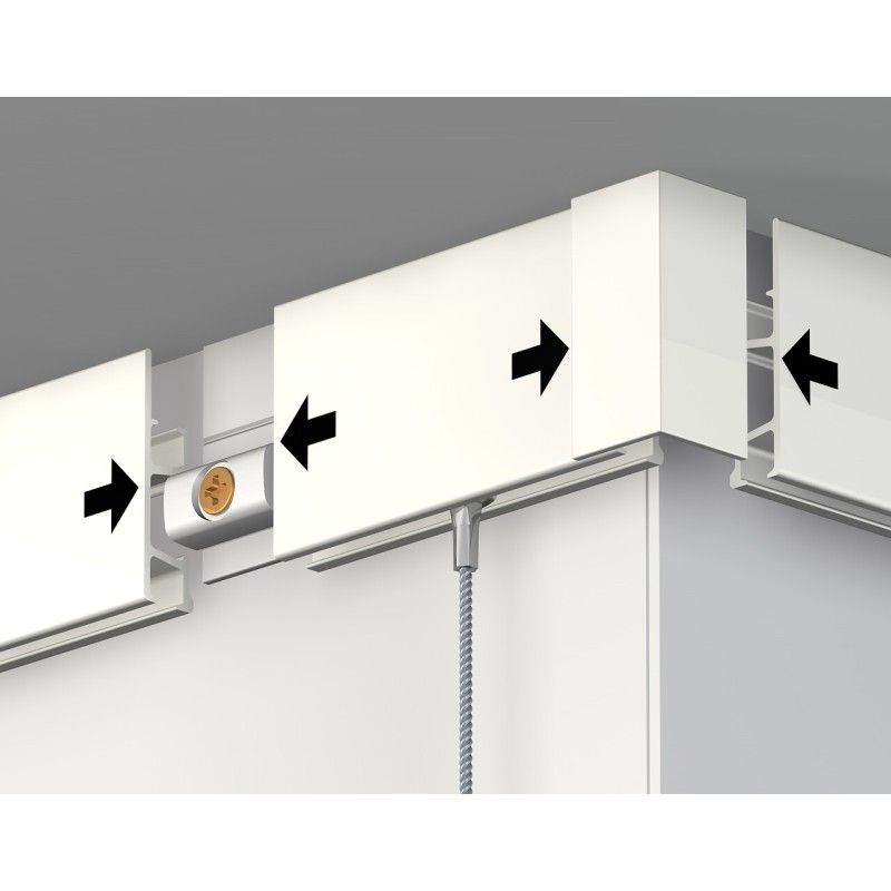 Cimaise click rail pro 50 kg + Clips - accrochage cimaise tableau artiteq ARTI TEQ 9 - Cimaise Tableau 