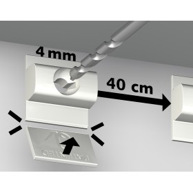 Pack of 5 Click & connect for click rail Pro (ADDITIONAL) - hanging picture rail artiteq ARTI TEQ 3 - Cimaise Tableau
