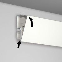 Rail Newly R70 200 cm blanc Museum - accrochage cimaise tableau newly Newly 2 - Cimaise Tableau