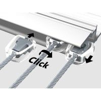 Cavo in acciaio Twister Lock 2,5 mm - appeso alla cornice del quadro recentemente Newly 5 - Cimasa Tavolo