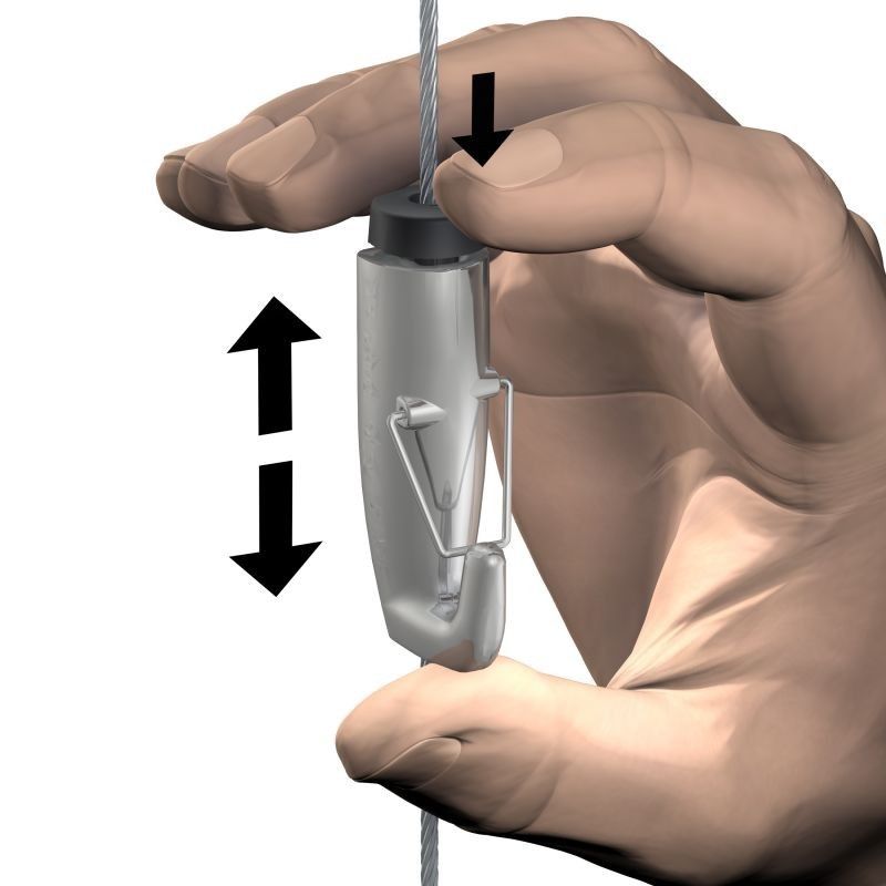 Gancio autobloccante con sicurezza 70 kg - sospensione quadro appena installato Newly 5 - Cimasa Quadro