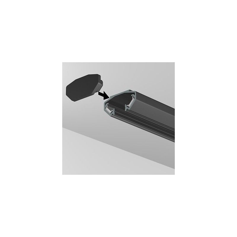 VISUALIZZARE IT LED RAIL EMBOUT NOIR 2 PCS ARTI TEQ 2 - Cimaise Tableau