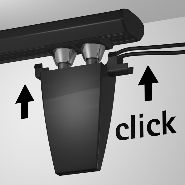 DISPLAY IT LED COUVRE RAIL NOIR ARTI TEQ 3 - Cimaise Tableau 