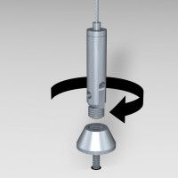 KIT CÂBLE EN ACIER 2 MM 400 CM FIXE E-CLIP ARTI TEQ 2 - Cimaise Tableau 