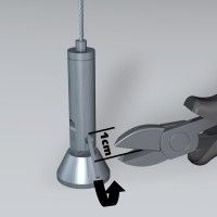 KIT CAVO IN ACCIAIO 2 MM 400 CM FISSO CON CLIP E ARTI TEQ 3 - Cimaise Tableau 