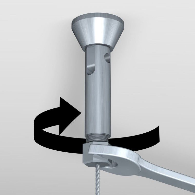 KIT CÂBLE EN ACIER 2 MM 400 CM FIXE E-CLIP ARTI TEQ 4 - Cimaise Tableau 