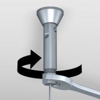 KIT CAVO IN ACCIAIO 2 MM 400 CM FISSO CON CLIP E ARTI TEQ 4 - Cimaise Tableau 