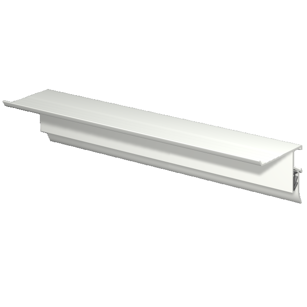 INFO RAIL + WHITE 200 CM (INCLUDES MOUNTING HARDWARE, RAIL ENDS AND 4X MOUSE MAGNETS WHITE) ARTI TEQ 1 - Cimaise Tableau
