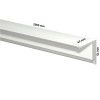 INFO SCHIENE + WEISS 200 CM (INKL. BEFESTIGUNGSMASCHINEN, SCHIENENENDEN UND 4X MAUSMAGNETE WEISS) ARTI TEQ 2 - Cimaise Tableau 