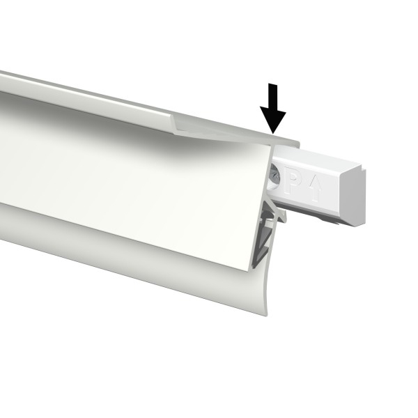 INFO RAIL + BLANC 200 CM (INCLUT MATÉRIEL DE FIXATION, EMBOUTS DE RAIL ET 4X MOUSE MAGNETS BLANC) ARTI TEQ 3 - Cimaise Tableau 