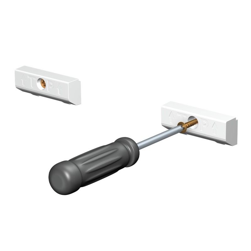 INFO RAIL + BIANCO 200 CM (INCLUSE ATTREZZATURA DI FISSAGGIO, PUNTE DI RAIL E 4X MOUSE MAGNETS BIANCHI) ARTI TEQ 4 - Cornice per
