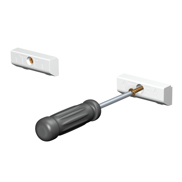 INFO RAIL + BLANC 200 CM (INCLUT MATÉRIEL DE FIXATION, EMBOUTS DE RAIL ET 4X MOUSE MAGNETS BLANC) ARTI TEQ 4 - Cimaise Tableau 