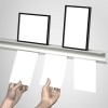 INFO RAIL + BLANC 200 CM (INCLUT MATÉRIEL DE FIXATION, EMBOUTS DE RAIL ET 4X MOUSE MAGNETS BLANC) ARTI TEQ 6 - Cimaise Tableau