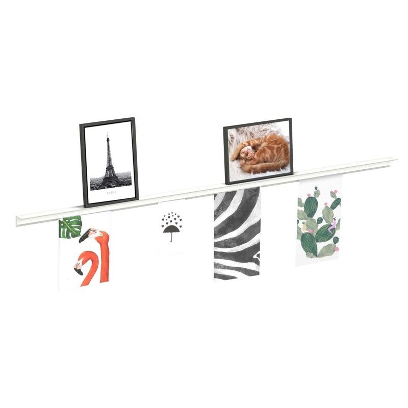 INFO RAIL + BIANCO 200 CM (INCLUSE ATTREZZATURA DI FISSAGGIO, PUNTE DI RAIL E 4X MAGNETI PER MOUSE BIANCHI) ARTI TEQ 7 - Cornice